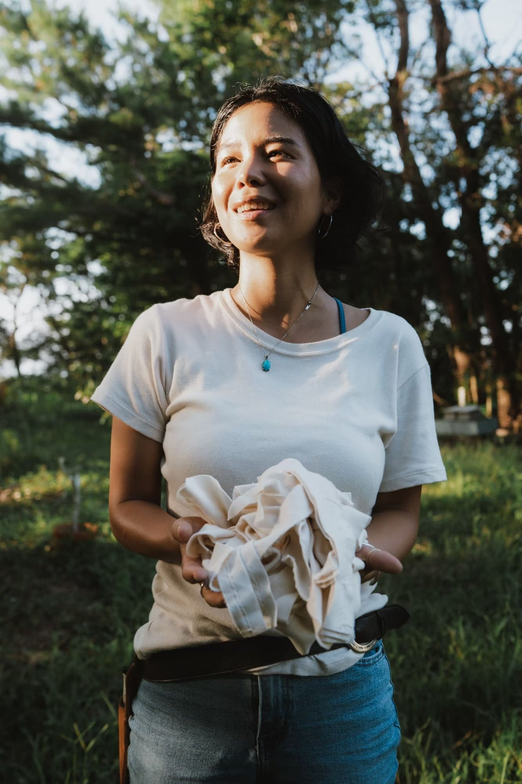 KO9（こきゅう）ホリスティックウェア Daily T-shirt | デイリーティーシャツ 着用画像 コーディネート例