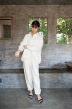 KO9（こきゅう）ホリスティックウェア Smily jacket shirt | スマイリージャケットシャツコーディネート例